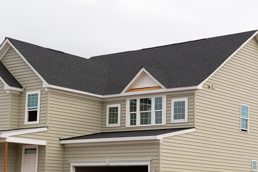Modern new built house roof window structure